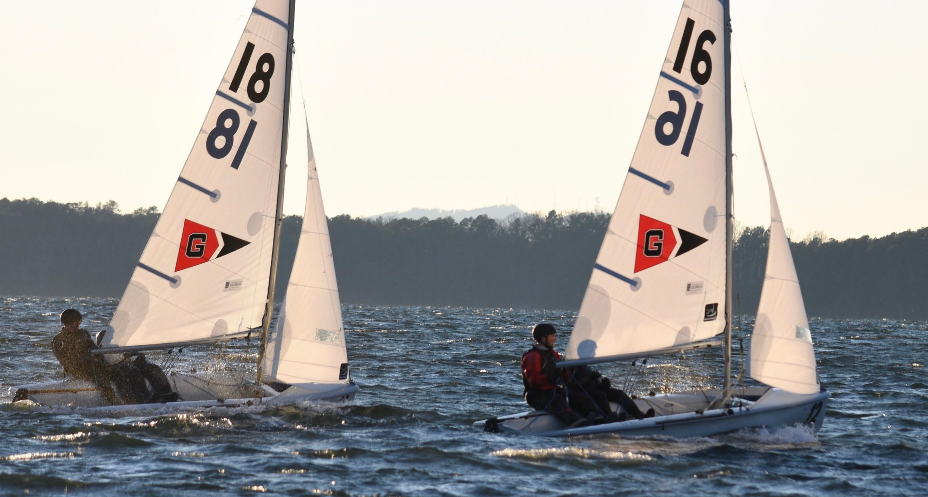 Two sailors on Lake Lanier